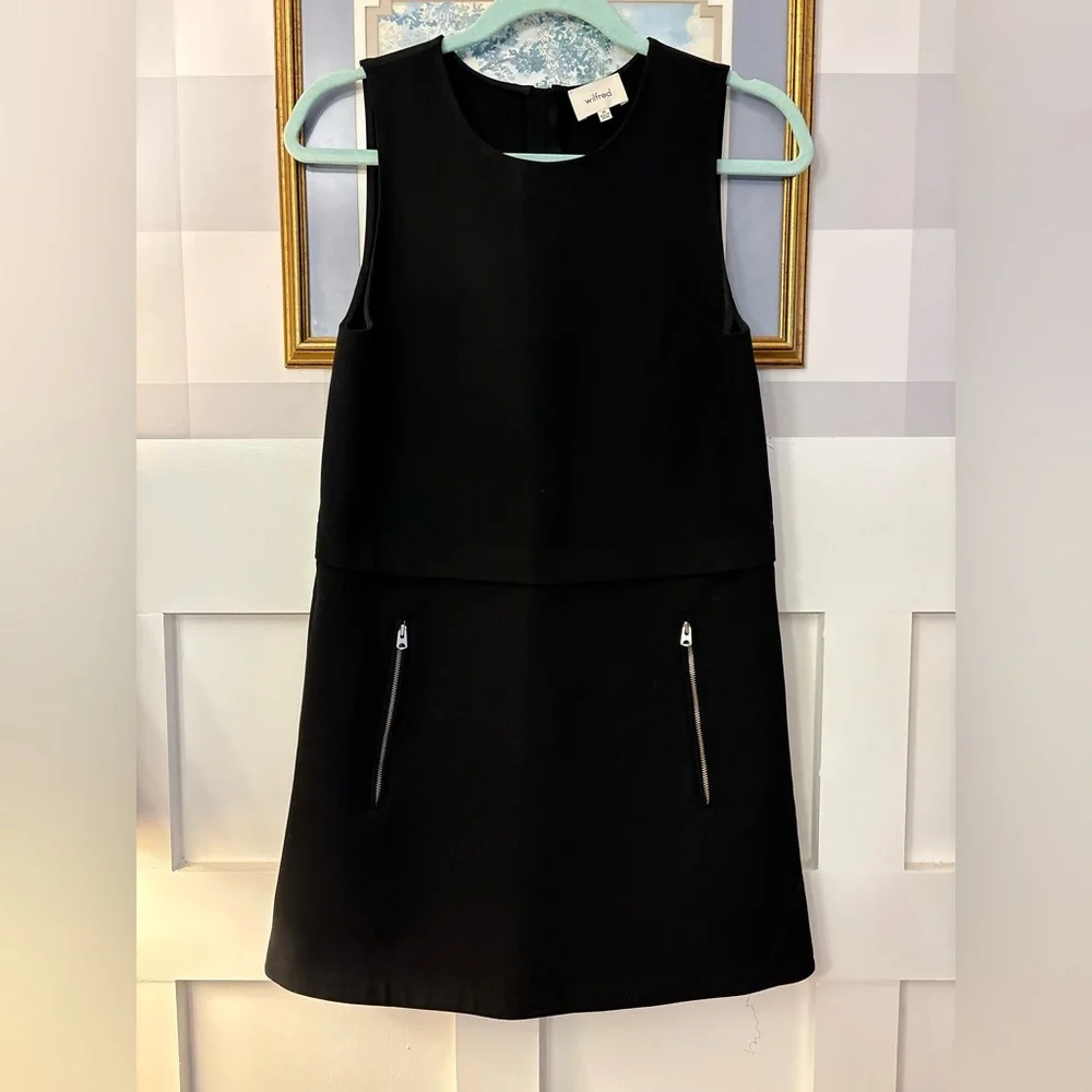 Wilfred Black Dress with Zipper Accents Size XS - Picture 4 of 7